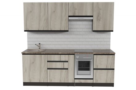 Кухонный гарнитур Равенна компакт, 220 см 