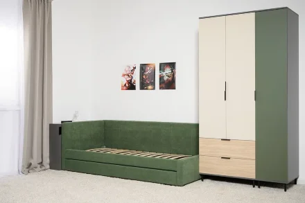 Кровать 90 Марвэл MOSS, велюр 